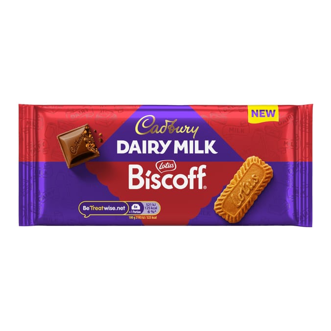 Cadbury Dairy Milk Biscoff Biscuit Chocolate Bar 95g