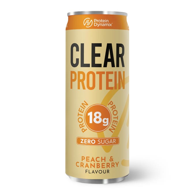 Protein Dynamix Clear Protein Drink 250ml x 12 - Peach & Cranberry