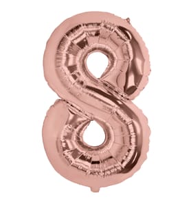 Lets Party Rose Gold Foil 8 Balloon