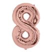 Lets Party Rose Gold Foil 8 Balloon