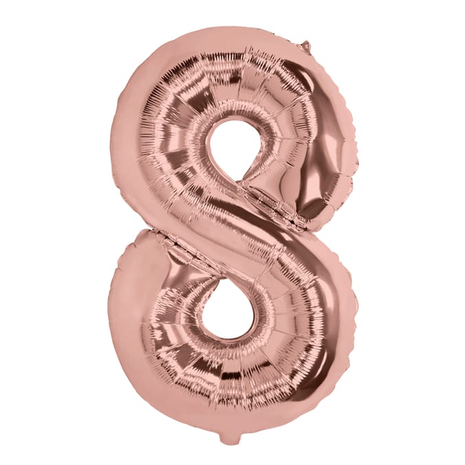 Lets Party Rose Gold Foil 8 Balloon