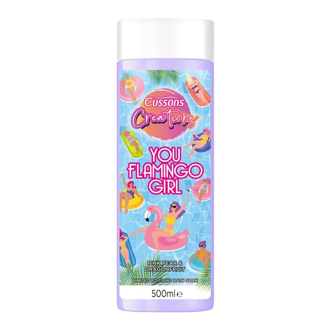 Cussons Creations You Flamingo Girl Bath Soak 500ml - Pink Pear & Dragon Fruit