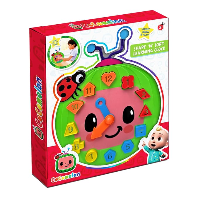 Cocomelon Shape 'N' Sort Learning Clock