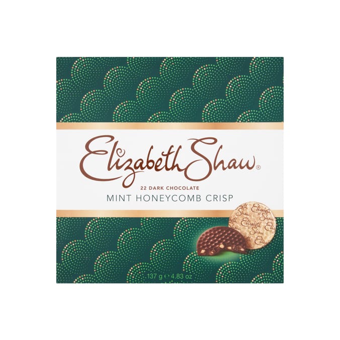 Elizabeth Shaw 22 Dark Chocolate Mint Honeycomb Crisp 137g