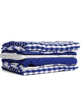 Open Kitchen 7 Pack Bumper Tea Towel Set - Blue
