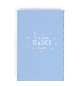 Thank You Teacher Faux Suede Notebook - The Best Teacher Ever