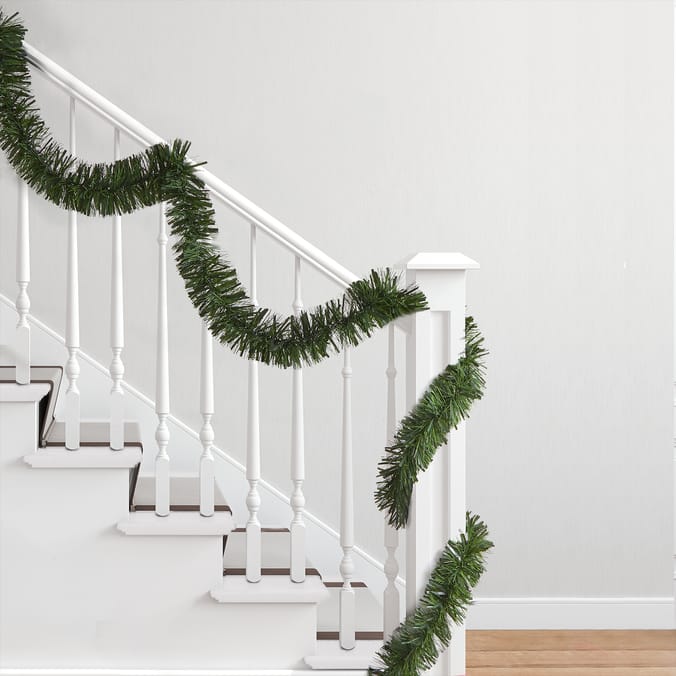 Winter Charm Tinsel Garland 10m - Green