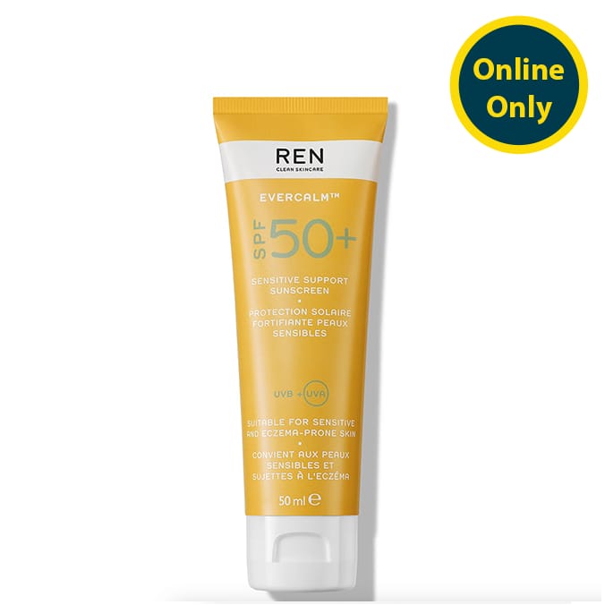 REN Clean Skincare Evercalm Sensitive Support Sunscreen SPF50+ 50ml