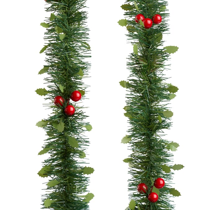 Festive Feeling Tinsel Garland - Holly