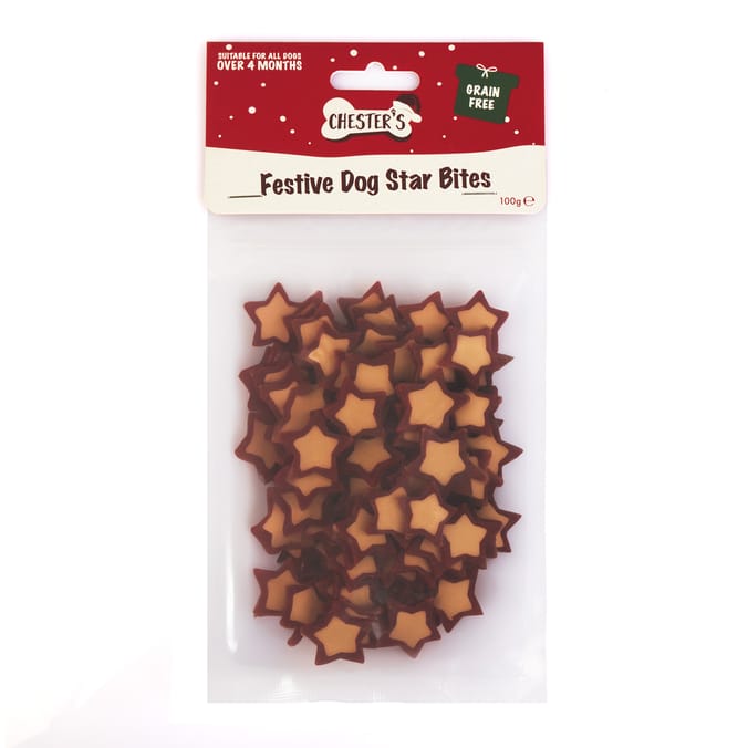 Chester's Festive Dog Star Bites 100g