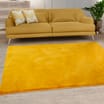 Luxe Plain Faux Fur Rug - Ochre