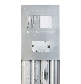 Festive Feeling Gift Wrap Pack - Silver