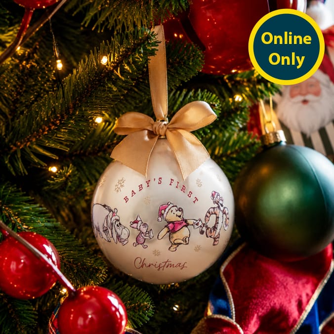 Disney Winnie The Pooh Baby's 1st Christmas Bauble