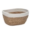 Home Collections Straw & Cotton Rope Storage Basket 