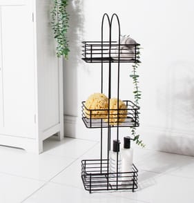 Bathroom 3 Tier Metal Caddy - Black
