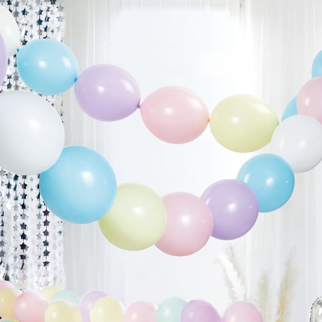 Let's Party Pastel Balloon Garland Home Bargains