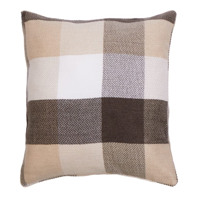 Home Collections Grey Check Cushion 55cm