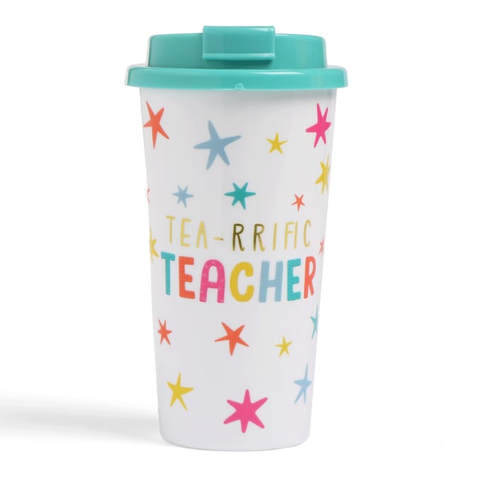 Thank You Teacher Take Out Mug - Blue