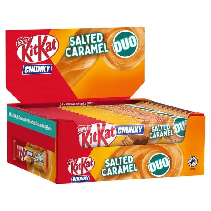KitKat Chunky Duo Salted Caramel Chocolate Bar 68g x24