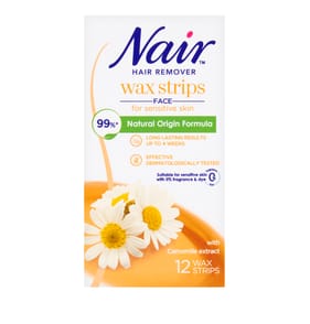 Nair Chamomile Face Wax Strips 12 Pack