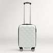 Salisbury Embossed Quilted Shell Suitcase - Off White