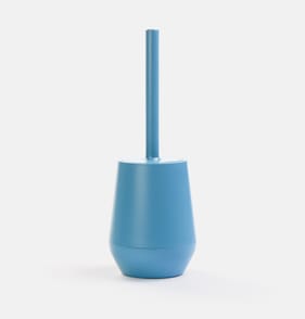 Bath Plastic Toilet Brush & Holder - Blue