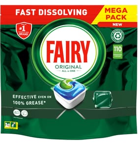 Fairy Original All In One Dishwasher Tablets Regular 110 Tablets