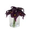 Artificial Cala Lilly In Glass Pot