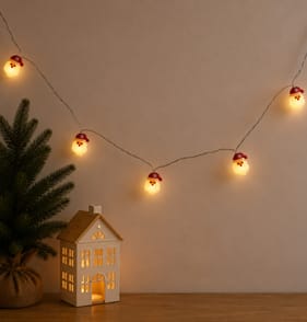 Prestige Battery Operated 10 LED String Lights - Santa
