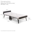 Jay-Be GP80 Grand Folding Bed with e-Pocket Tufted Mattress - Single