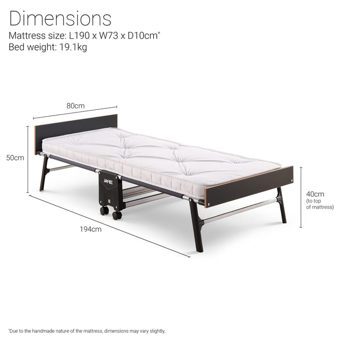 Jay-Be GP80 Grand Folding Bed with e-Pocket Tufted Mattress - Single