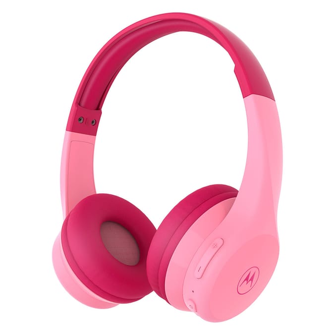 Motorola Moto JR300 Kids Wireless Headphones - Pink