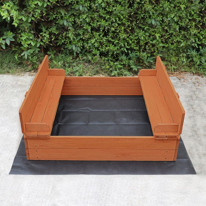 Liberty House Toys Kids Sandpit With Seating And Cover