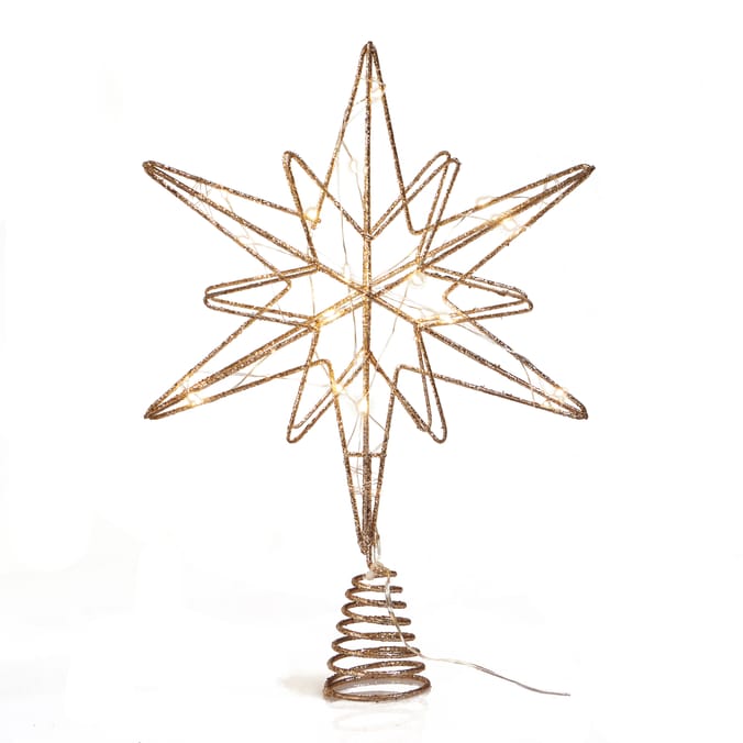 Elegance Light-Up Tree Topper - Gold