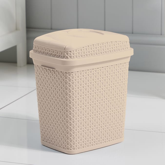 Bathroom Diamond Bin - Beige