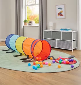 Liberty House Toys Kids Caterpillar Craw Tunnel With 100 Colourful Balls