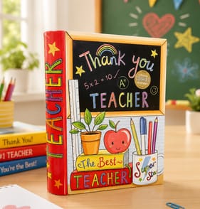 Thank You Teacher Book Filled Tin 260g