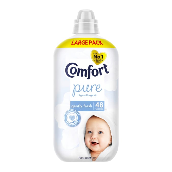 Comfort Sensitive Fabric Conditioner Pack Size 1.44litre 48 Washes - Pure