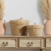 Home Collections Set of 2 Straw Rope Baskets with Lid