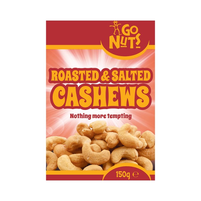 Go Nuts Roasted & Salted Cashews 150g