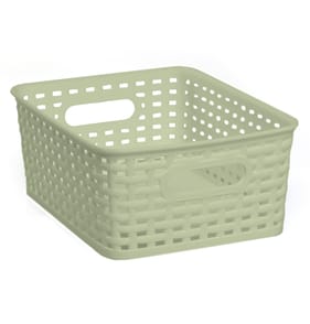 Utility Small Patterned Storage Basket - Mint