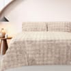 The Winter Warmer Collection Brushed Faux Fur Duvet Set Beige  