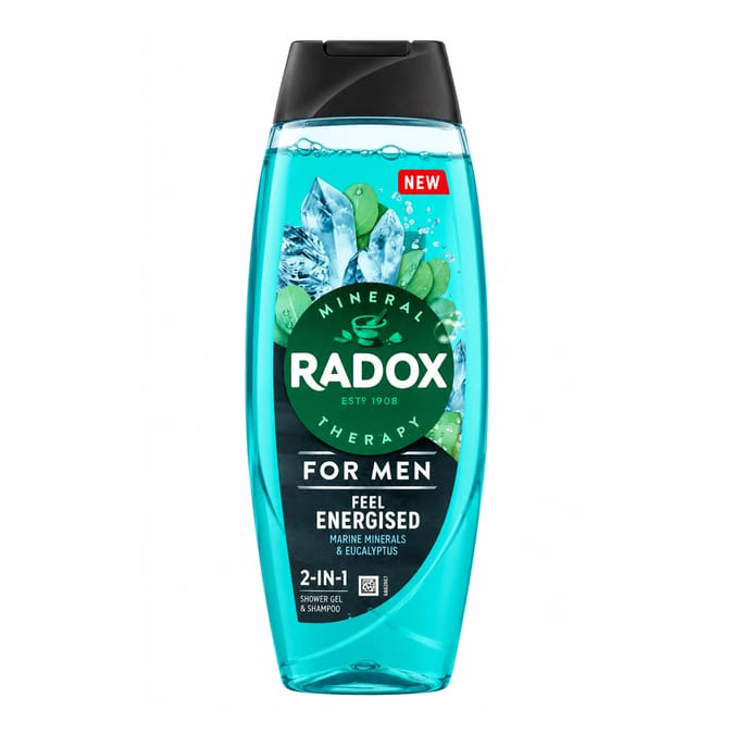 Radox Men 2In1 Feel Energised 450ml - Marine Minerals & Eucalyptus