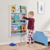 Liberty House Toys Kids Picture Book Wall Bookshelf - White & Blue