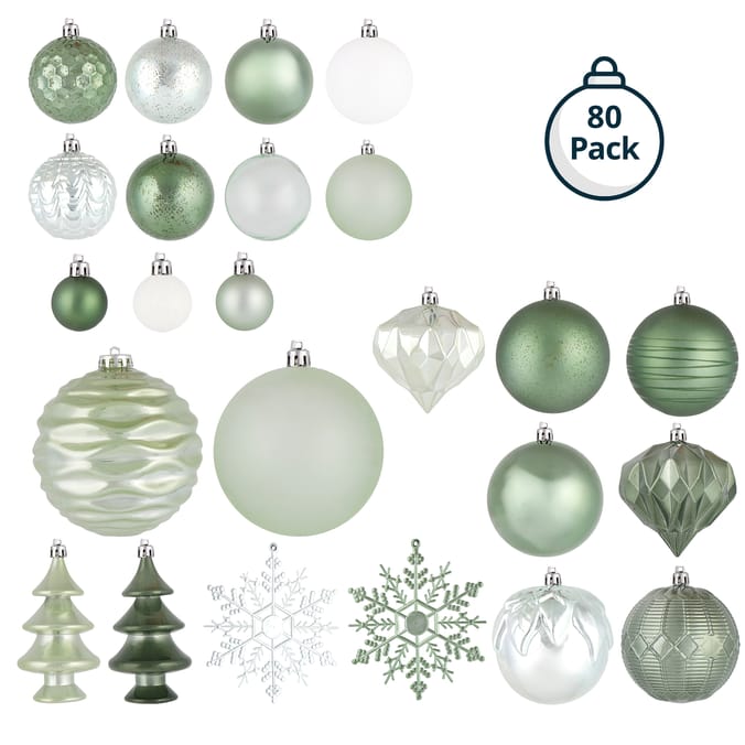 Festive Feeling Christmas Baubles 80 Pack