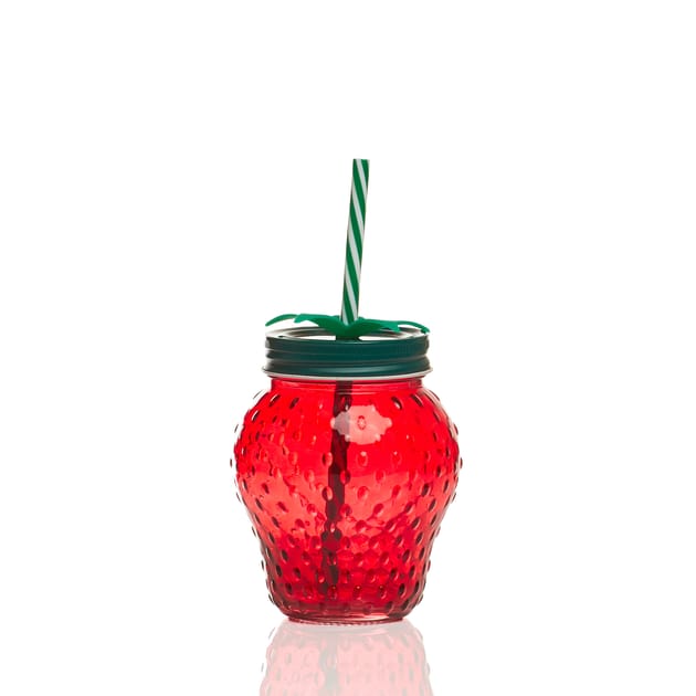 The Outdoor Living Collection Strawberry Glass Tumbler Home Bargains