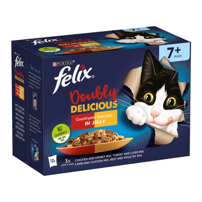 Felix Doubly Delicious Countryside Selection in Jelly 7+ Years 12 x 85g