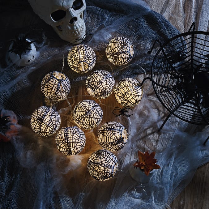 Haunted House Halloween 10 LED Lantern Lights - Spider