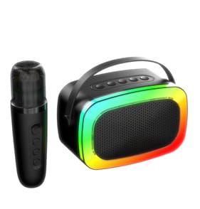 Equatech Karaoke & LED Light Up Party Speaker - Black