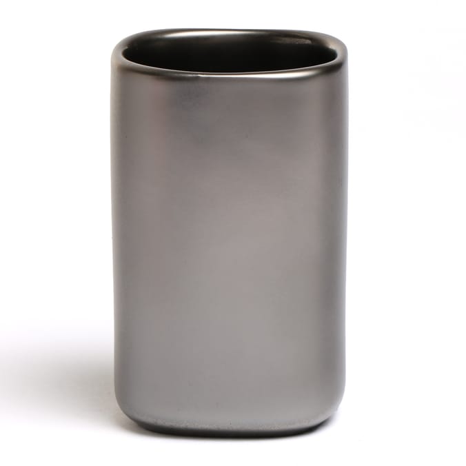 Bath Ceramic Tumbler - Chrome